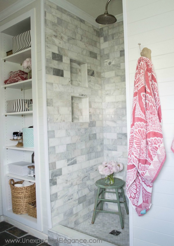 Simple and cost-effective ways to give your shower a custom look on a budget!