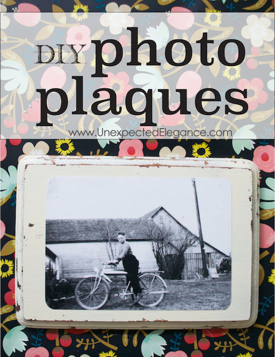 Need a quick and inexpensive way to display your photos?  Check out this awesome DIY tutorial for making photo plaques.  They are great for a gallery wall or to give as a gift!
