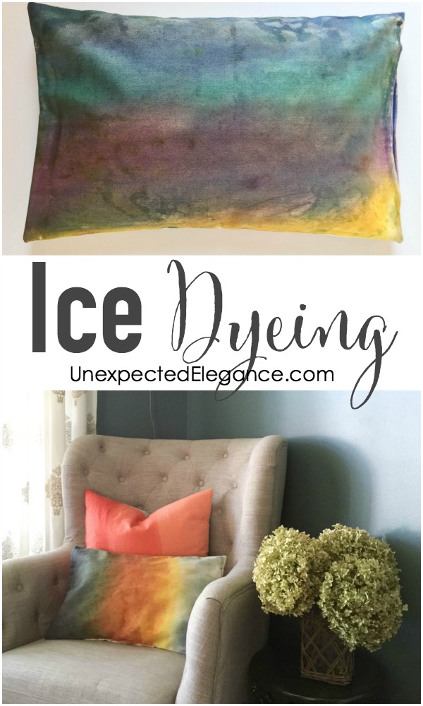 Check out this cool technique of ice dyeing!!  Use the ice to manipulate the dye and give you a more watercolored effect...the results are beautiful.