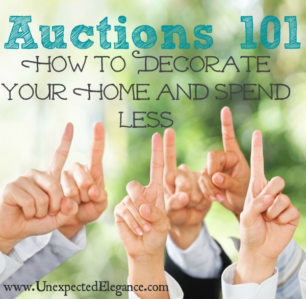 Learn How to Decorate Your Home and Spend Less by going to auctions.  Find out the different types of auctions and what to look for at each.  GREAT TIPS for a first-timer!