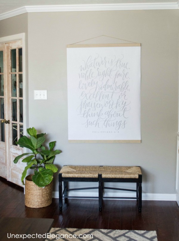 DIY Large Wall Art for less than $20 | Unexpected Elegance