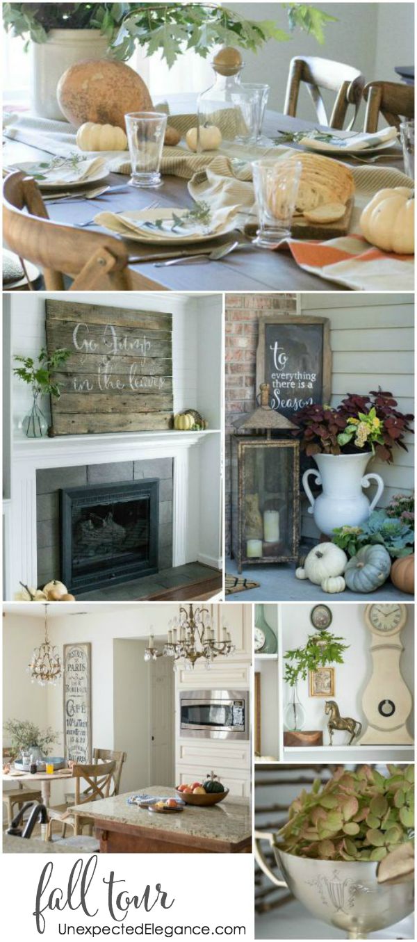 Get a peek into my home decorated for fall! Get some inspiration and ideas for inexpensive fall decor.