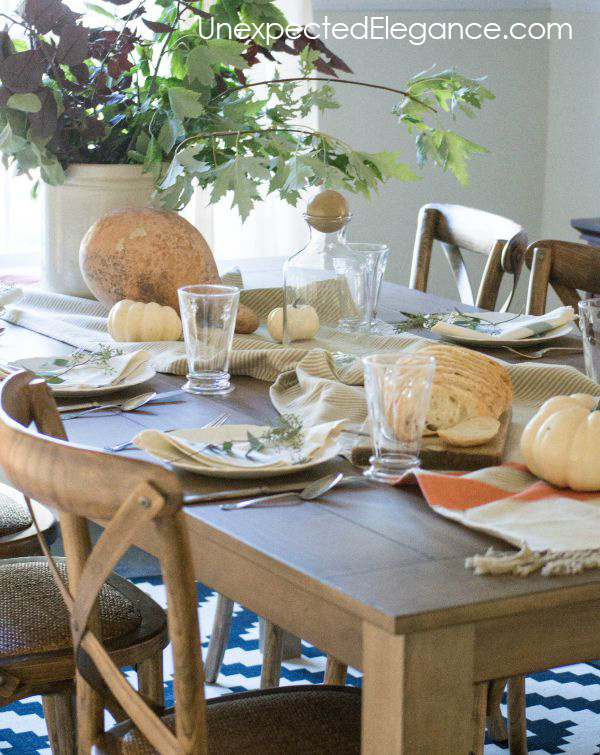 Get a peek into my home decorated for fall! Get some inspiration and ideas for inexpensive fall decor.