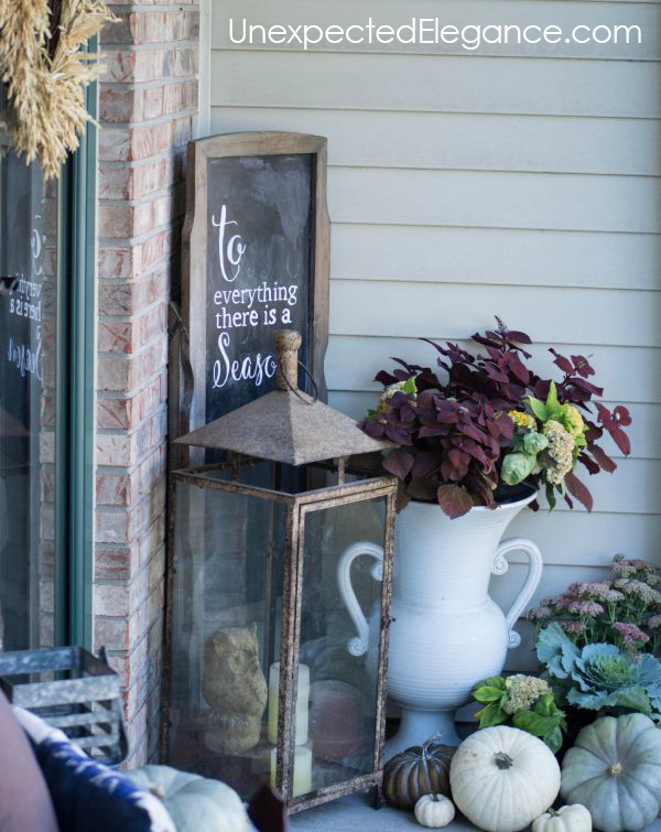 Get a peek into my home decorated for fall! Get some inspiration and ideas for inexpensive fall decor.