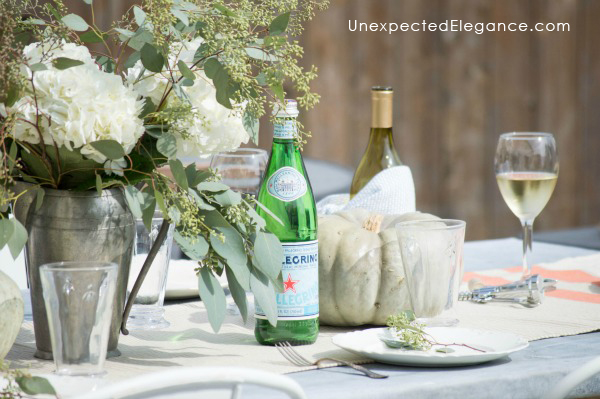 Check out a great DIY zinc outdoor table with links to help you make your own. The zinc ages perfectly outside and leaves a beautiful patina.