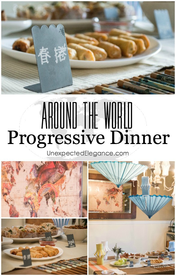 Get a few tips for having an Around the World Progressive Dinner.