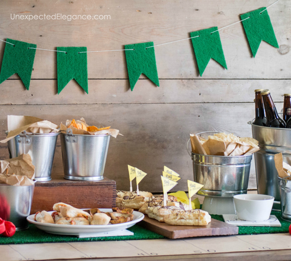 You'll never guess what this banner is made out of!! Get the quick tutorial for making a football turf banner.