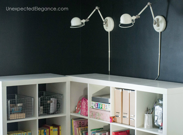 Do you have a corner of a room that needs some storage? Check out this EASY corner cabinet IKEA hack, to turn inexpensive shelving into a corner storage unit.