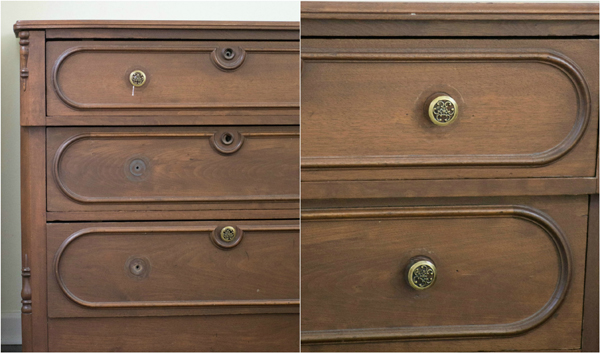 The easiest way to update a piece of furniture is changing out the hardware. Check out this super easy dresser maker!