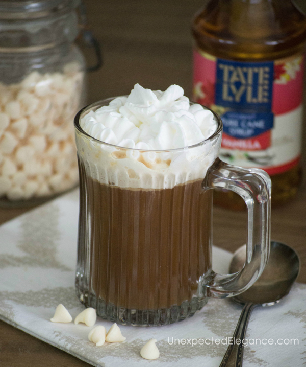 Get some inspiration for a fun flavored coffee bar, with full recipes for 3 different beverages. This bar will be a huge hit for your family and friends!