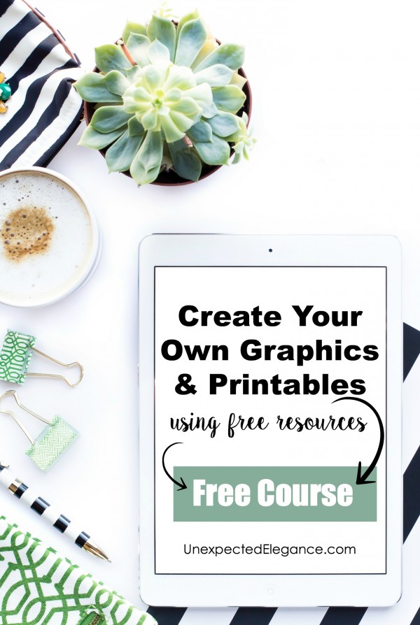 Are there times that you need a specific graphic for a project or a one-of-a-kind piece of artwork? Well, now you can make your own. Join this FREE 5-day email course to see how to use FREE resources to create one-of-a kind graphics.