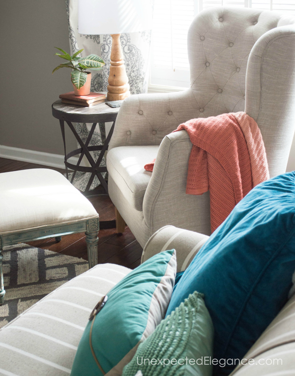 Spring is the perfect time to freshen up your living room! Check out some of my favorite accessories for adding color and texture to your spring living room.
