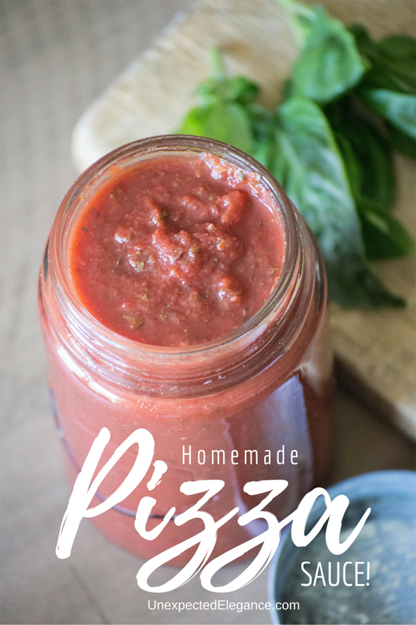 Are you trying to cut out preservative and additives from your diet? Try this homemade pizza sauce. It is packed with flavor, easy to make, and delicious!