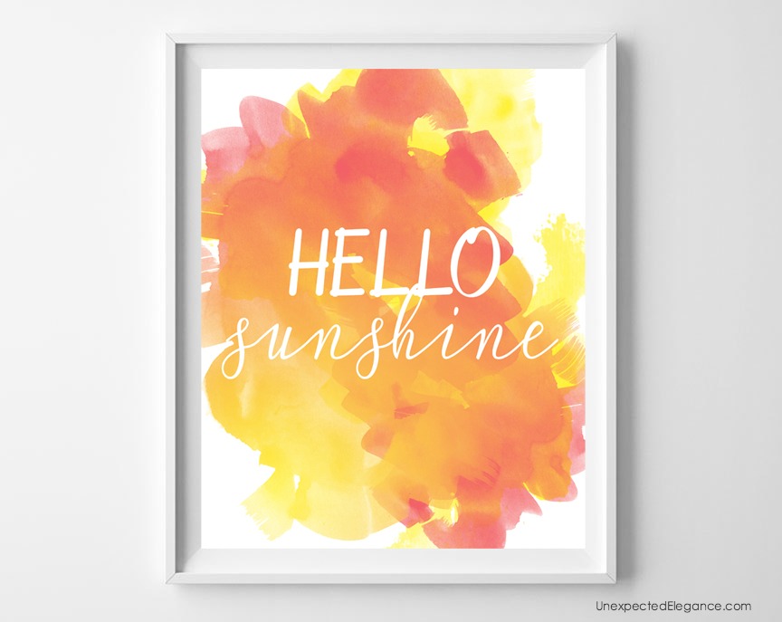Let's kick off summer with this fun sunshine printable! It is an easy way to add some sunshine to your walls or give to someone you love a little sunshine-in-a-box.