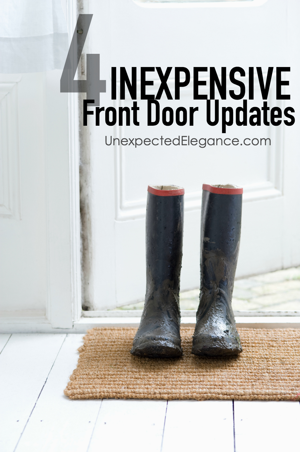 Your front door is the first thing people see when they walk up to your house, and is so important when it comes to curb appeal. Check out these inexpensive front door updates!