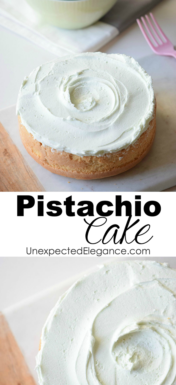 Give this pistachio cake a try for your next party or get-together! It's delicious and full of great flavor.