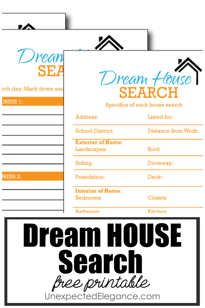 If you've ever had to move, then you know how hard it can be to find the right place! Get these FREE house search printables to help make it easier!