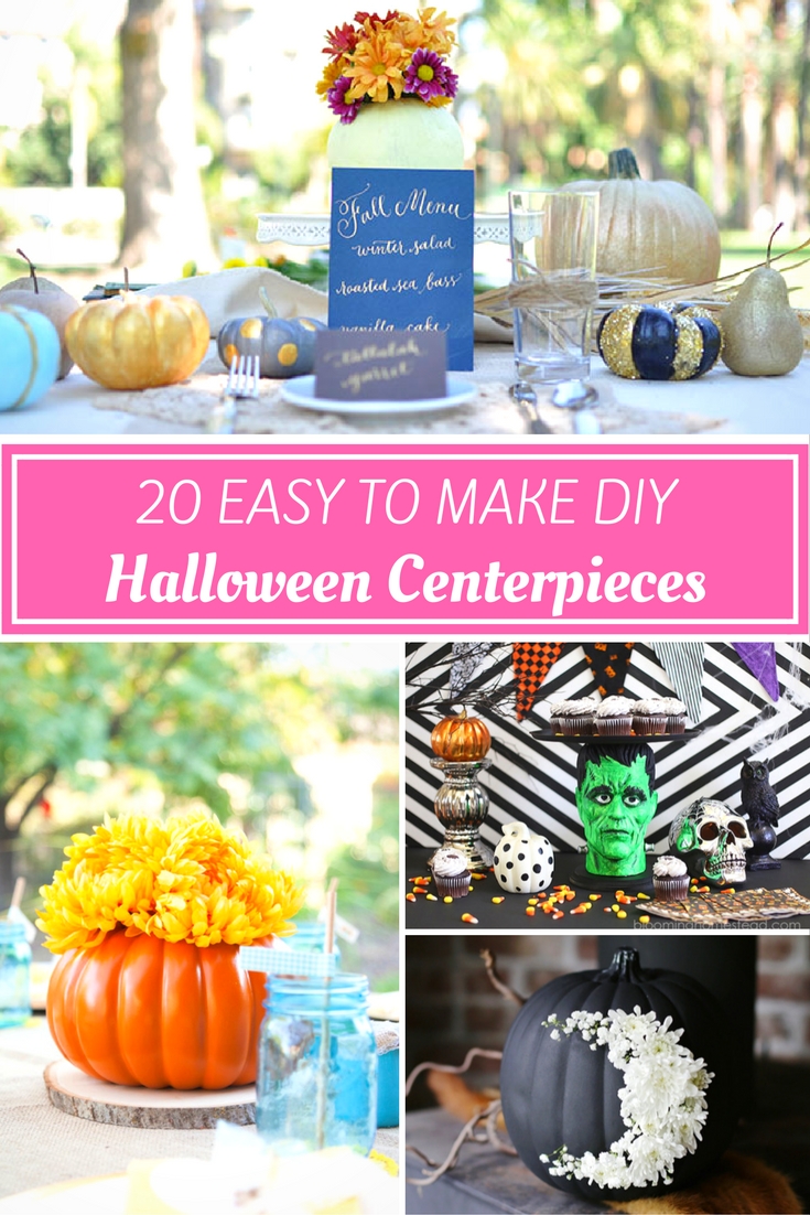 Need a fun centerpiece to leave on your table for the Halloween holiday season? Get 30 Easy to Make Halloween Centerpieces ideas!!