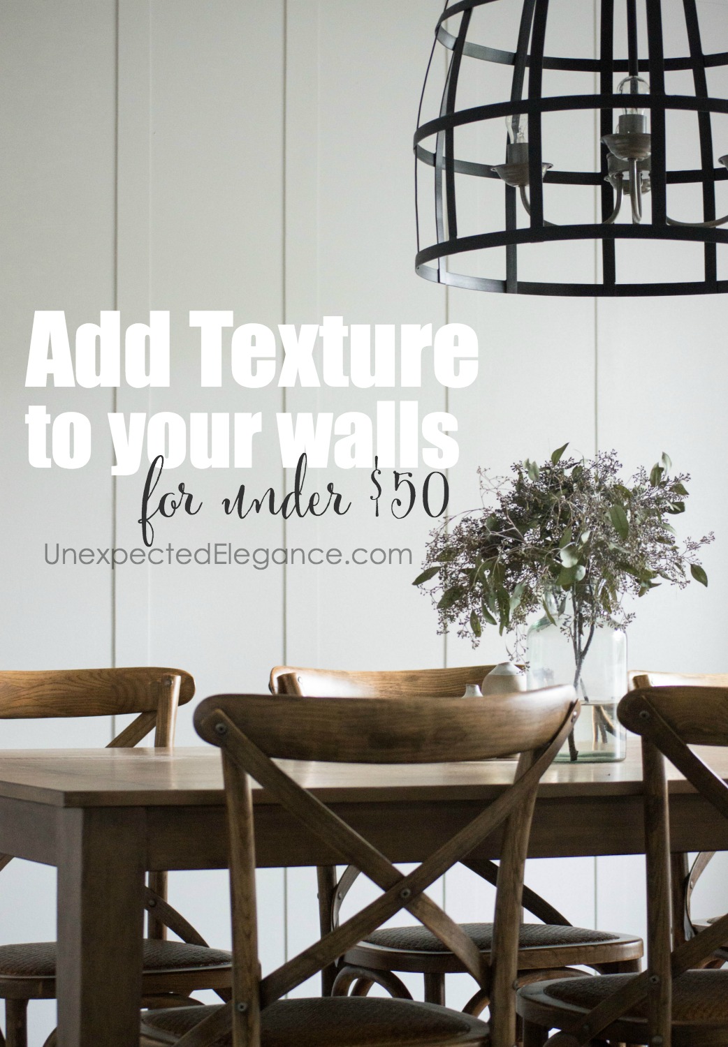 Find out how you can add wall texture for less than $50!! This is the perfect design element to help add interest to any space.