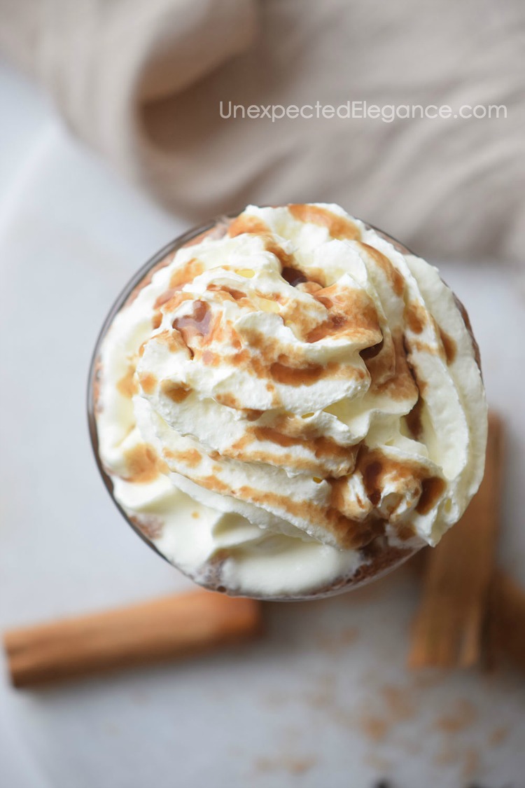 A delicious recipe for salted caramel hot chocolate.