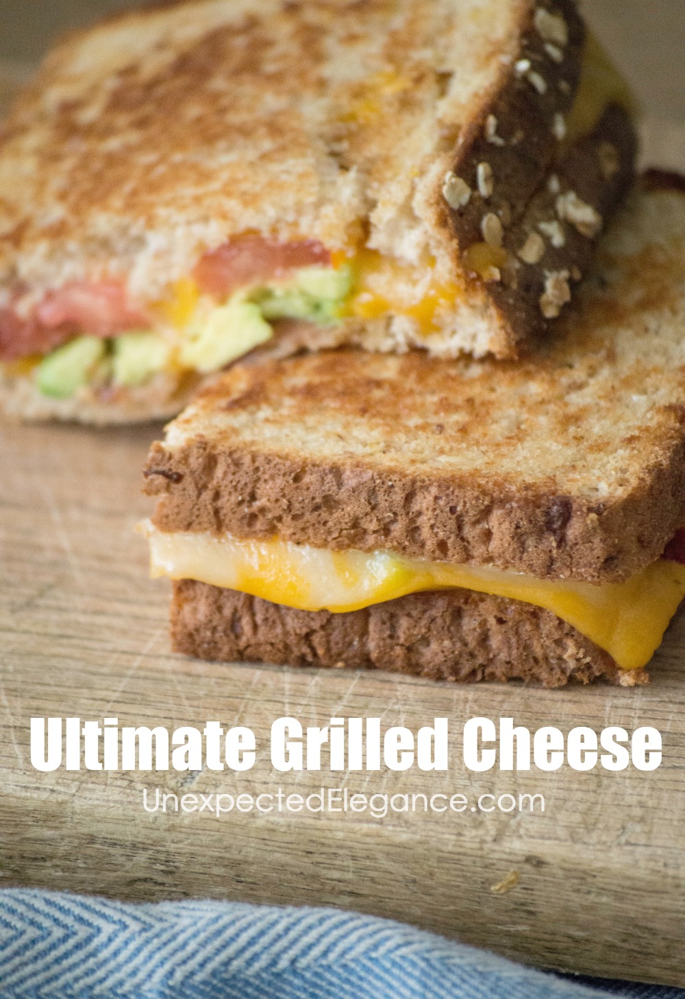 A super easy and fun take on the traditional grilled cheese sandwich! Step by step instructions for how to assemble this delicious ULTIMATE GRILLED CHEESE!!