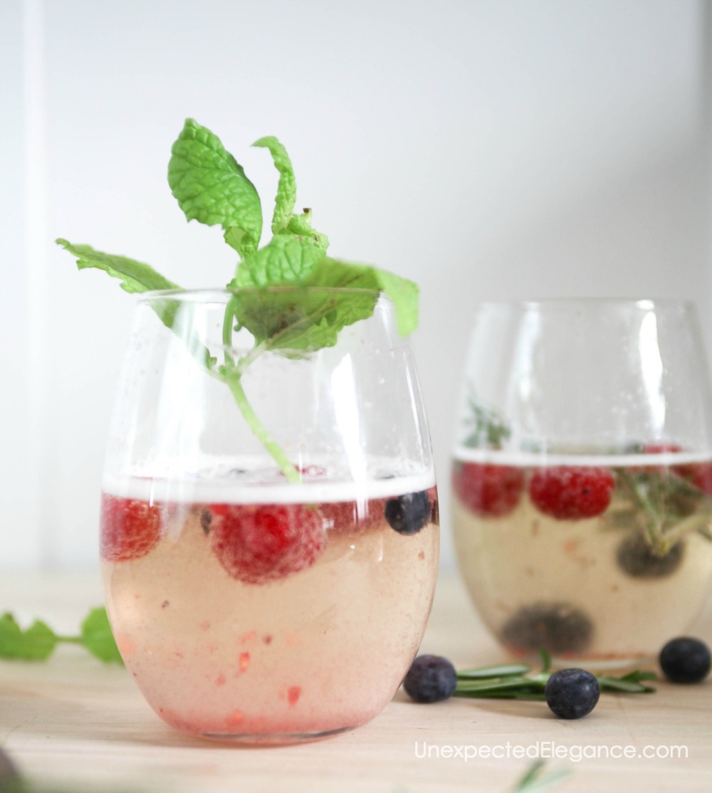 Light and fresh berry smash cocktail.