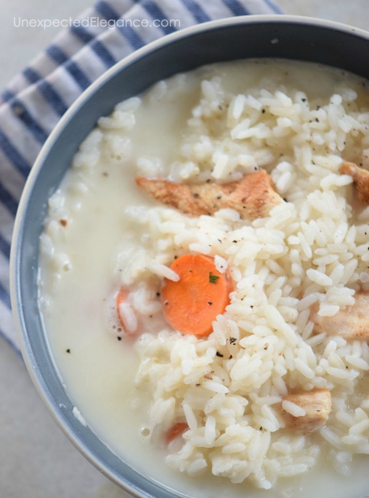 Creamy Rice and Chicken Soup