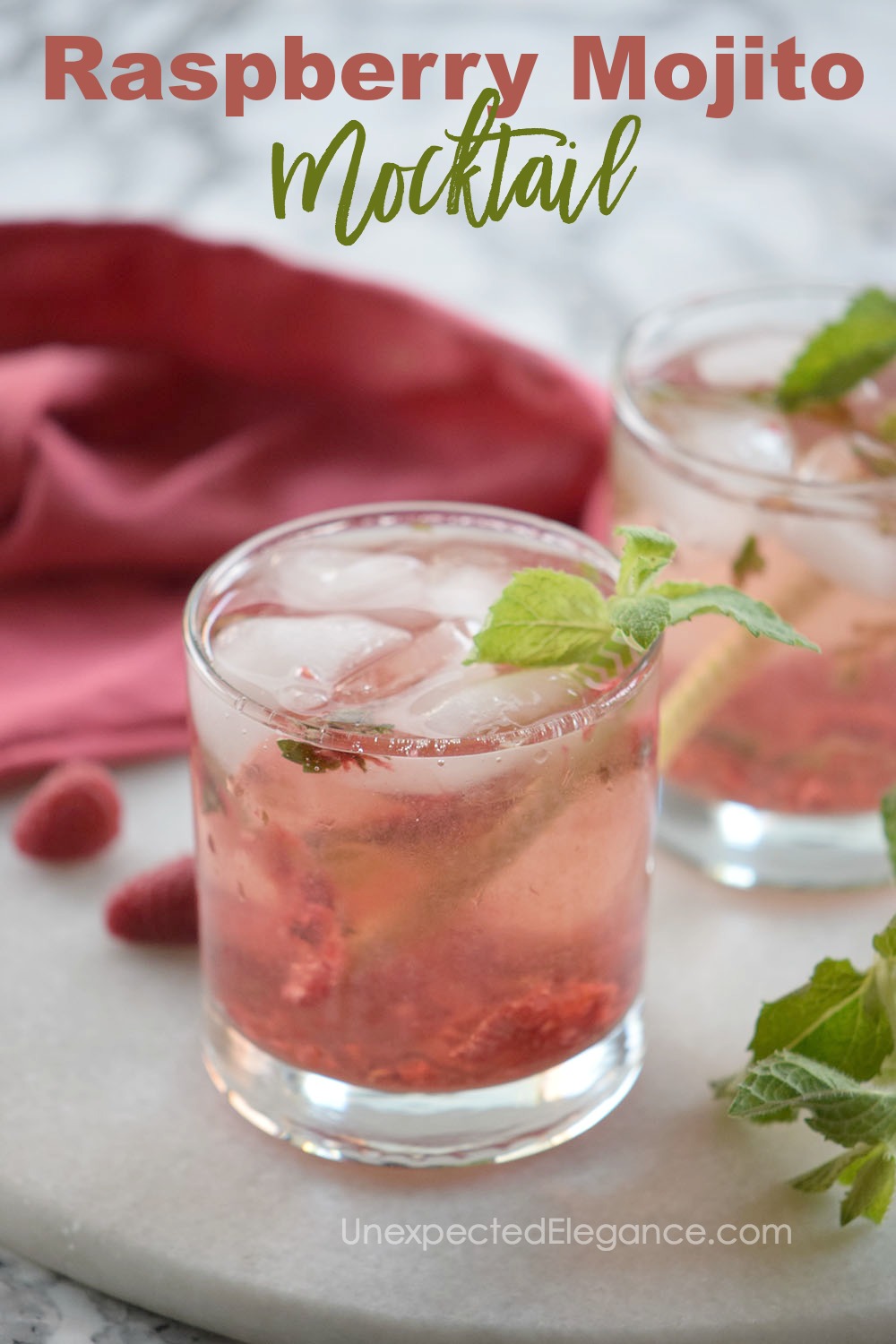 For your next party, make sure you have a non-alcoholic drink available for your guests and give this Raspberry Mojito Mocktail a try!