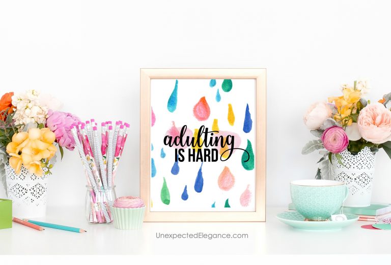 Adulting is HARD- Free Printable