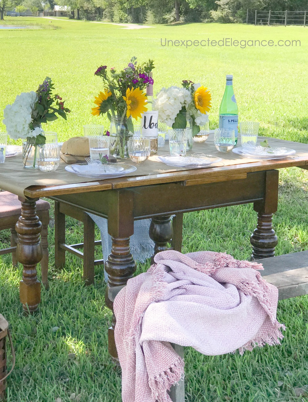 Outdoor spring dinner party