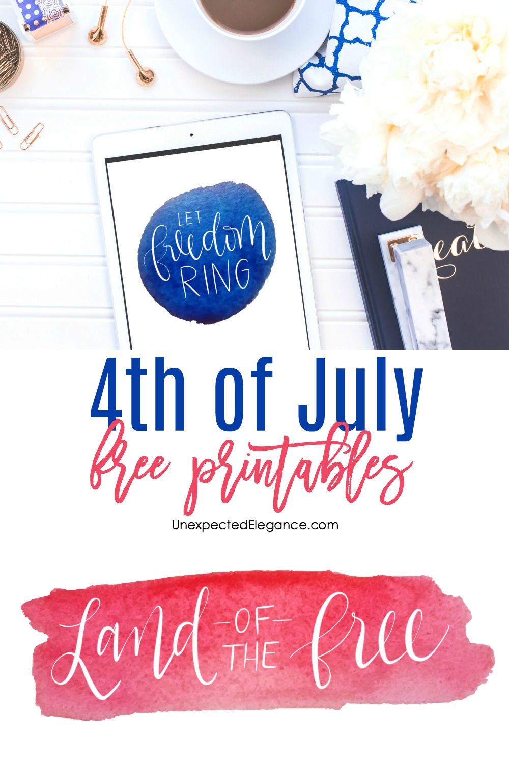 Get these 4th of July FREE printables today! This is a super easy way to add a little bit of festive decor to your home, if you are having a party! Click HERE now to download.