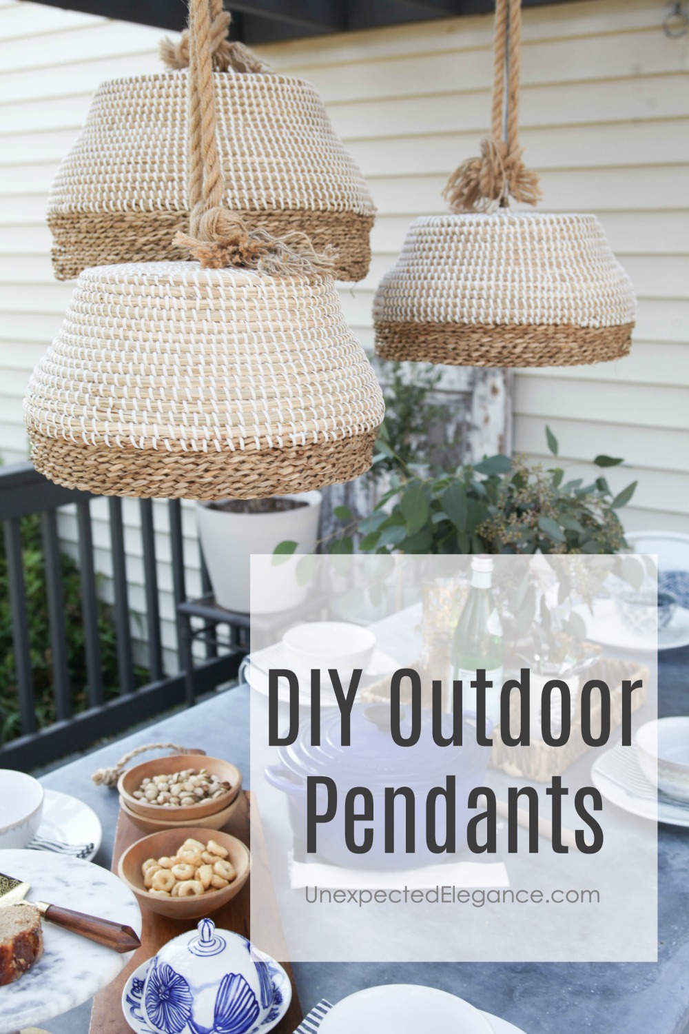This DIY Outdoor Pendant Light tutorial is a great way to brighten your space and spend more time on the deck in the evenings!