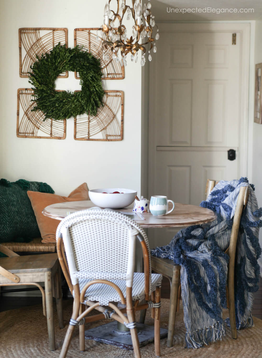 Simple wreaths add instant holiday flare.