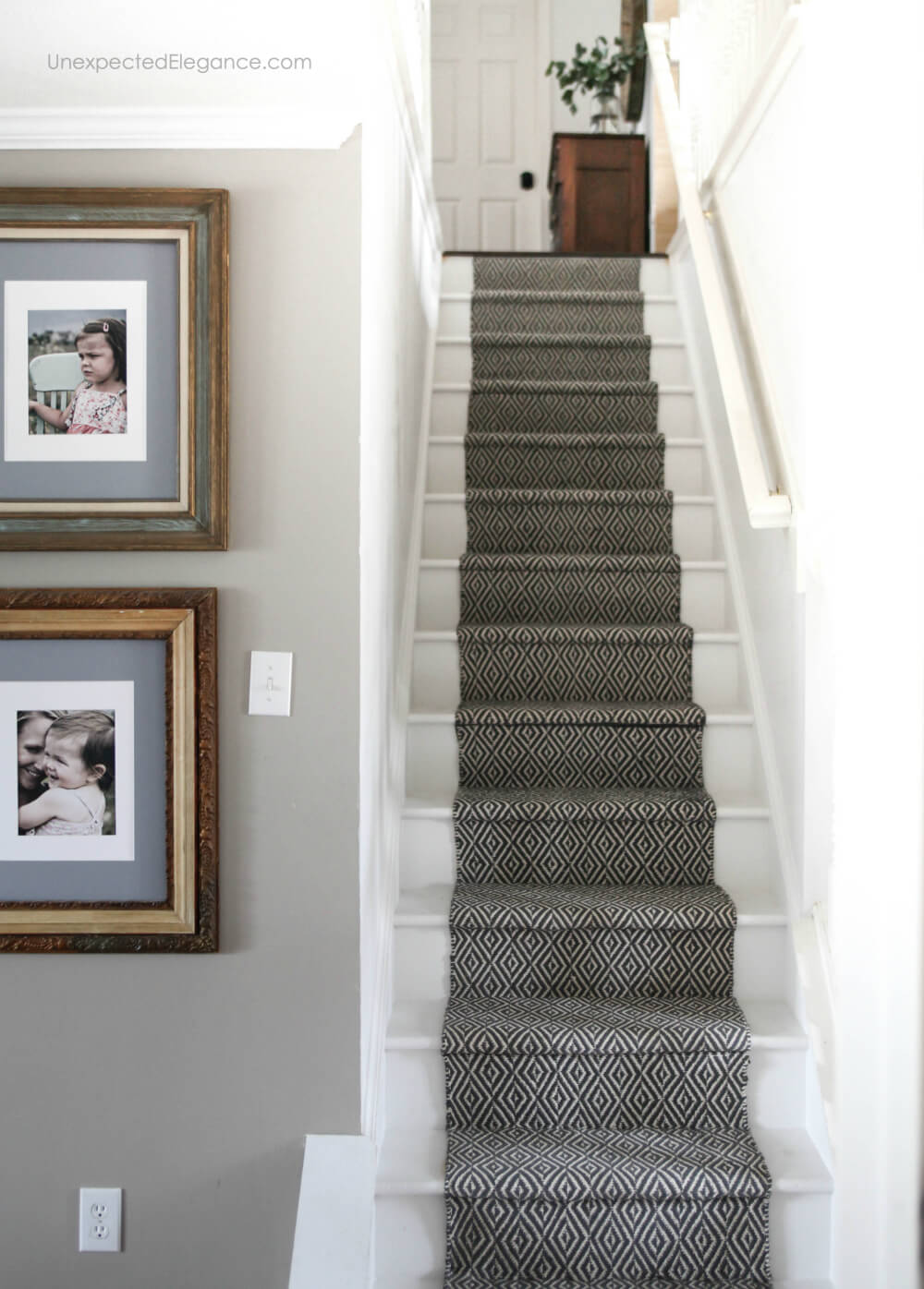 See how to replace your outdated and dingy carpet with an inexpensive stair runner.