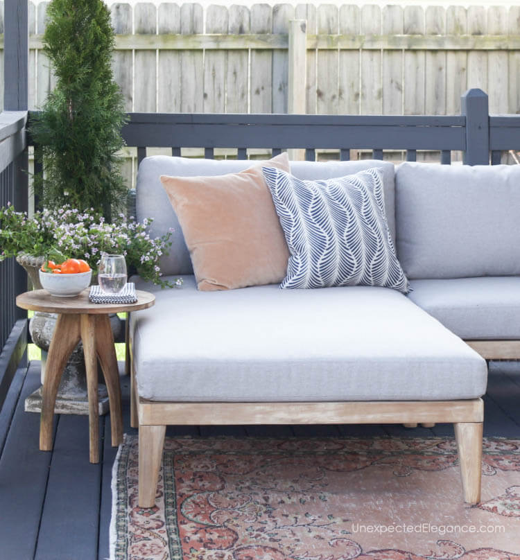 Outdoor patio makeover.  #outdoorsectional