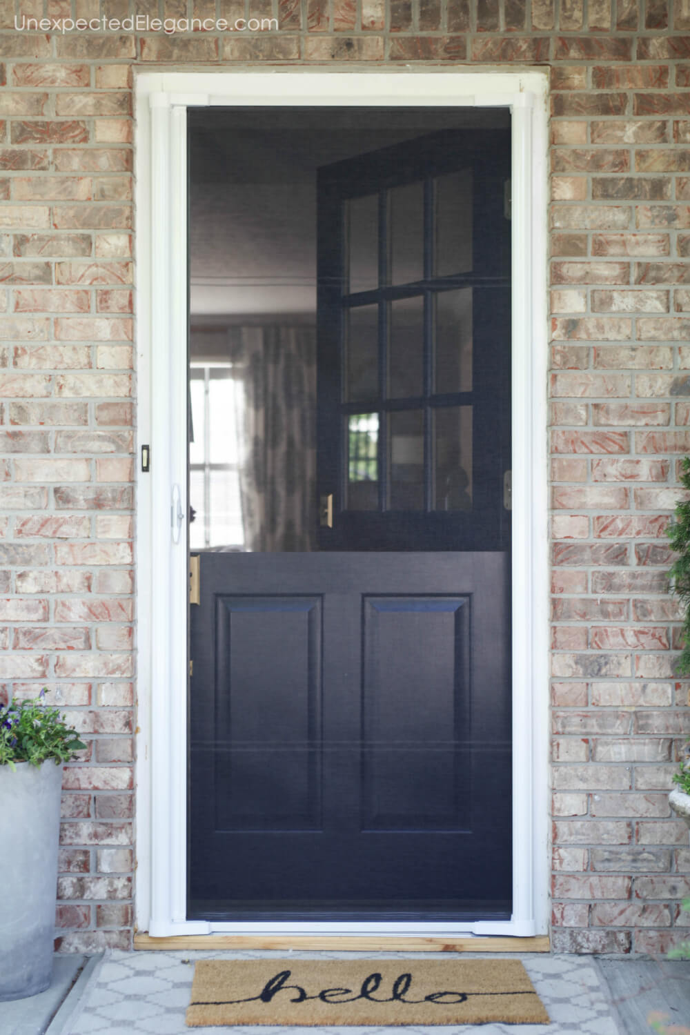 Dutch door with screen that still shows off the cool features of the door!