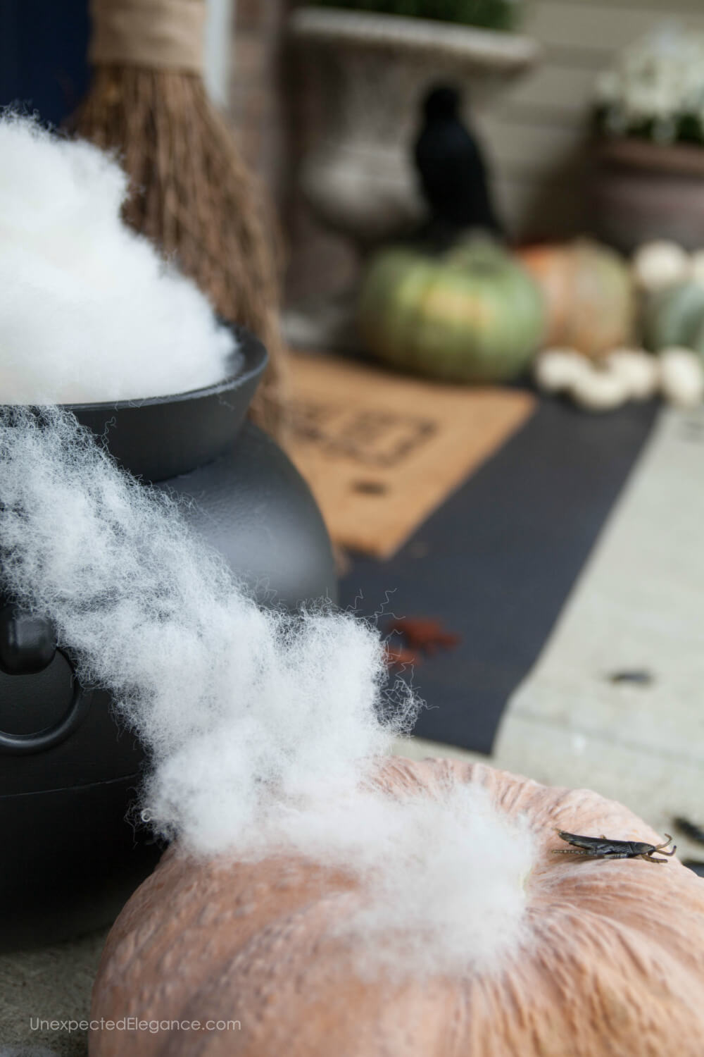 How to create a smoking cauldron for Halloween without dry ice!