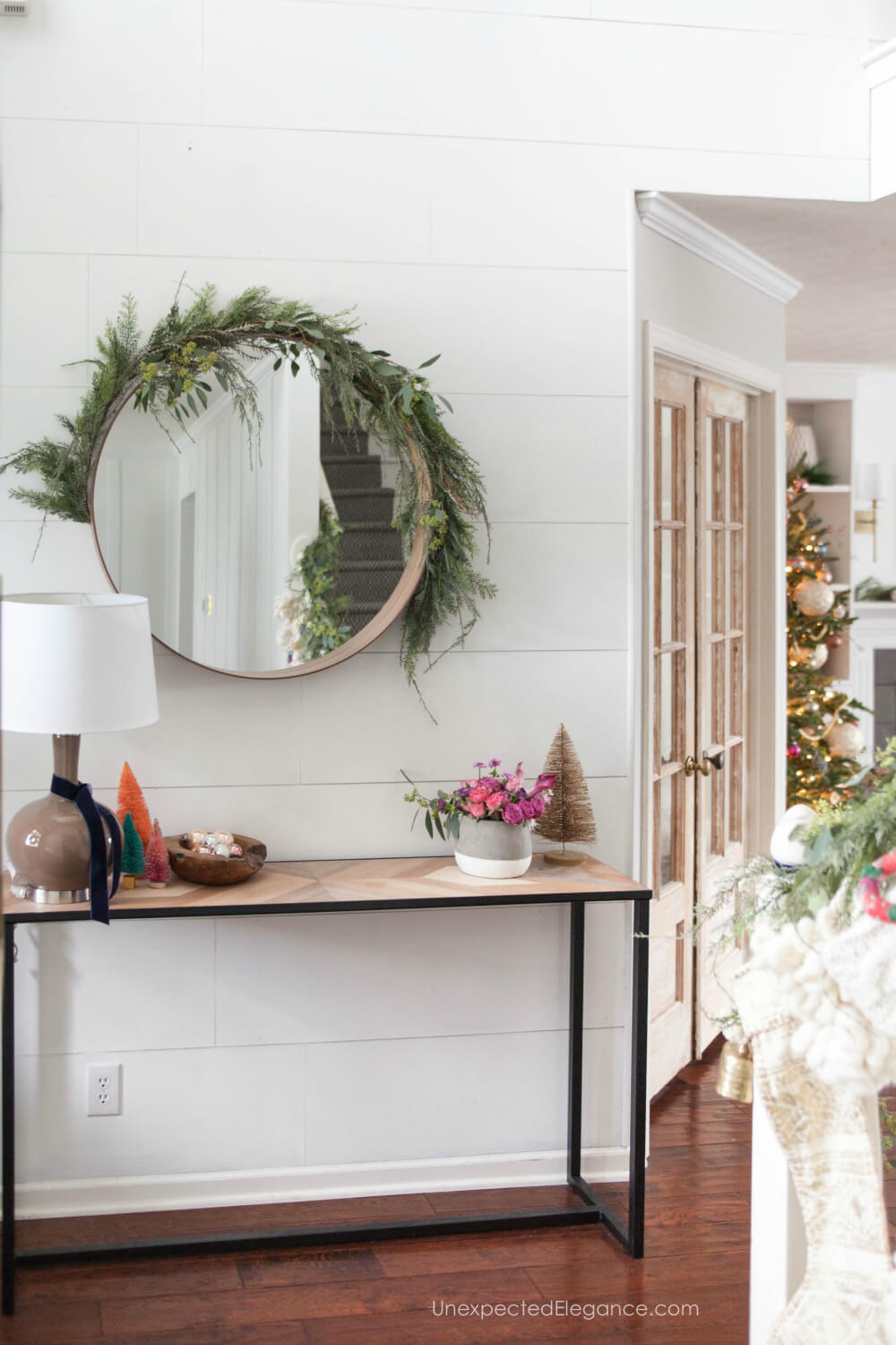 What items to purchase for decorating the hall for Christmas. #holidaydecor #christmasdecor