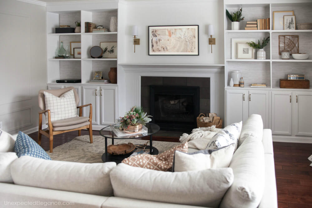 How To Hide Wall Mounted TV Cords Above a Fireplace Without an