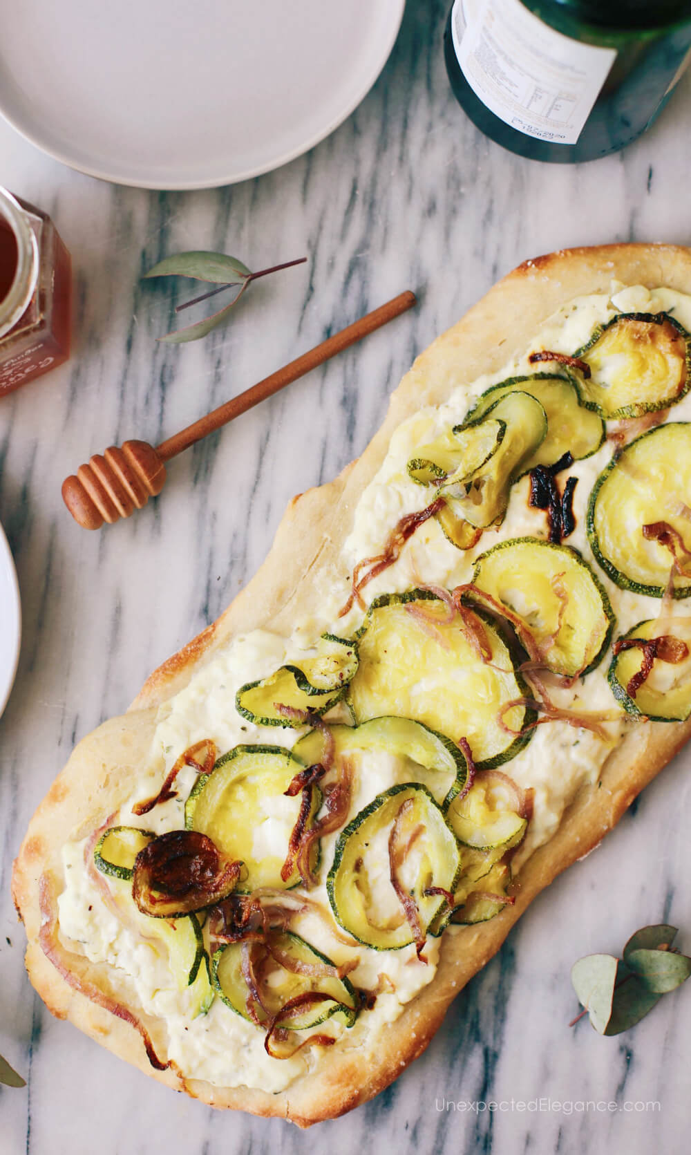 Oven Roasted Zucchini Flatbread