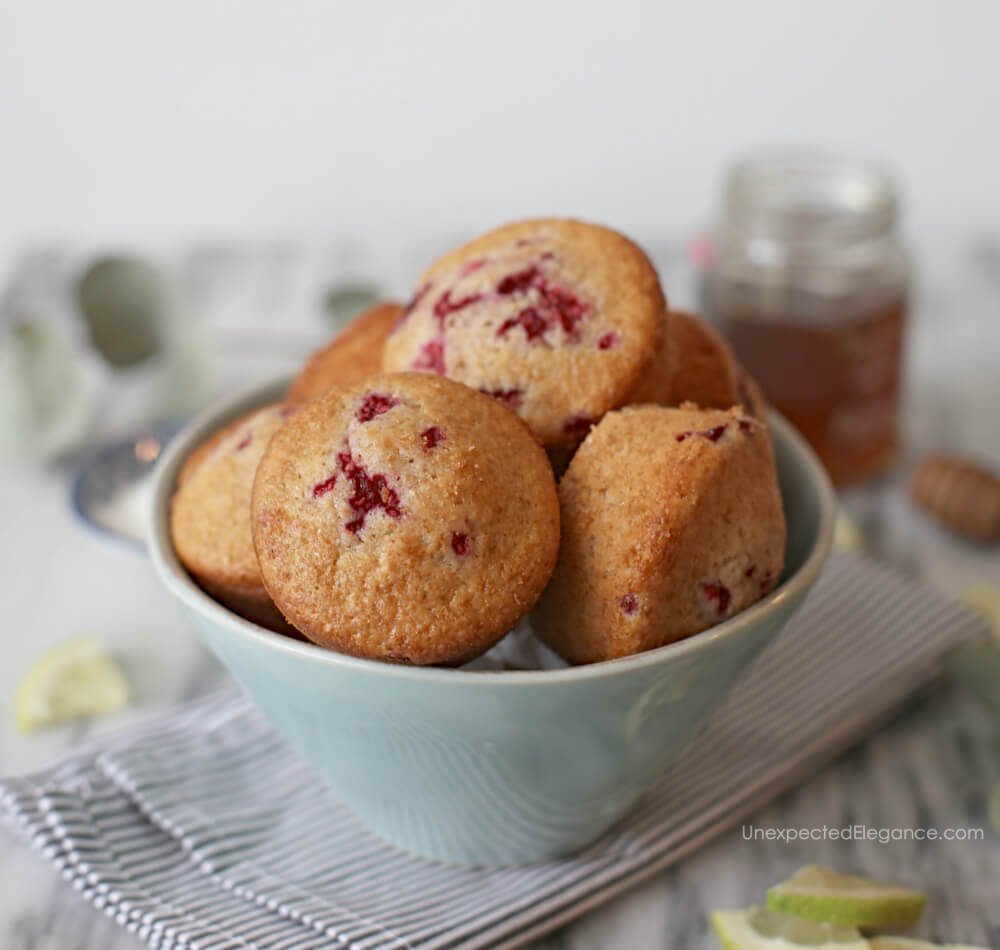 Delicious Raspberry Oat Muffin recipe!  Perfect to freeze and heat on those busy mornings.
