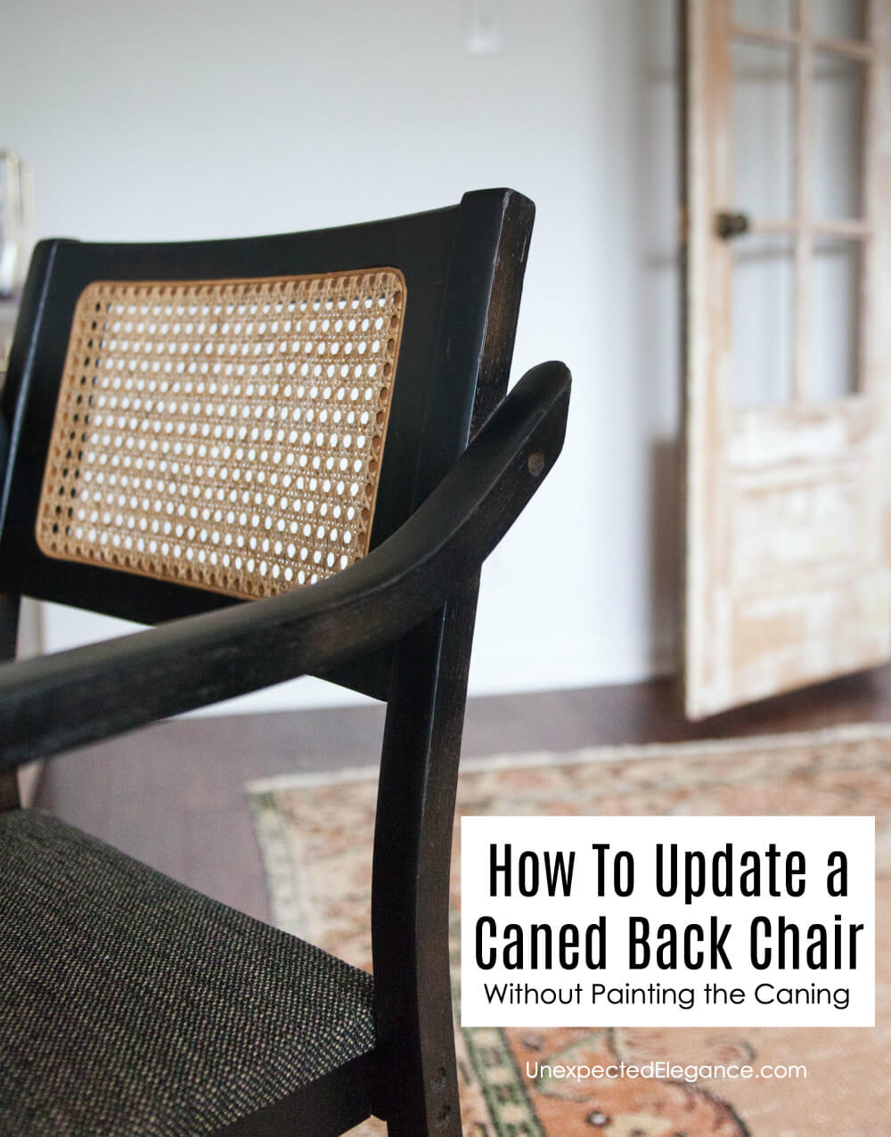 Check this incredibly easy way for how to spray paint a cane chair, without painting the cane! It will take you minutes to prep and the results are beautiful!