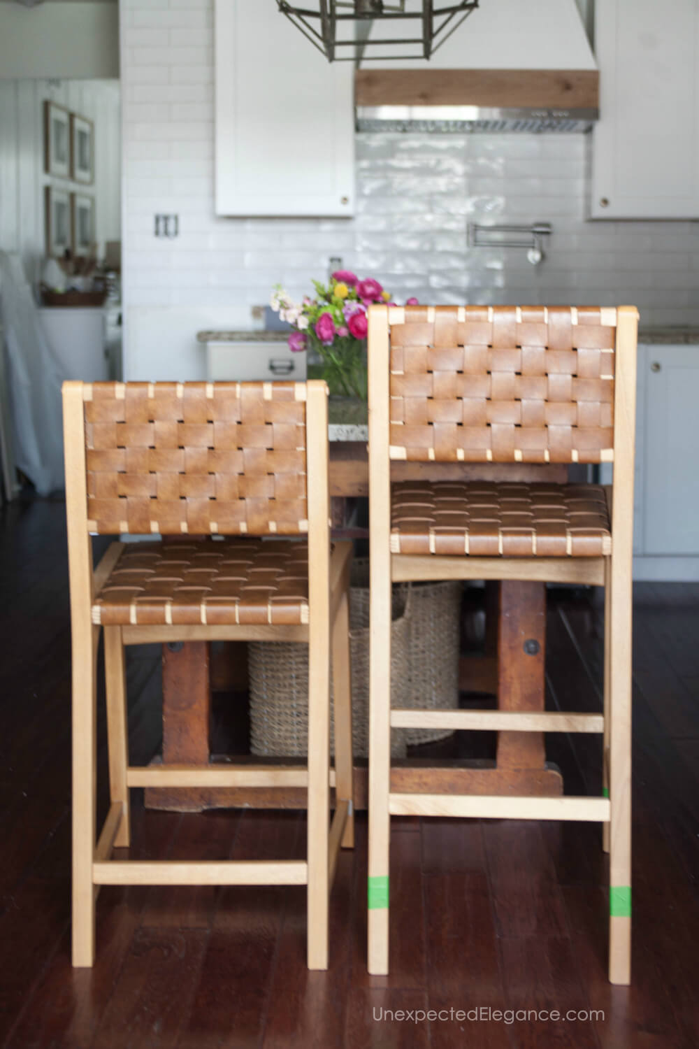 Quick and easy way to cut off the legs of your barstool to make it counter height. 